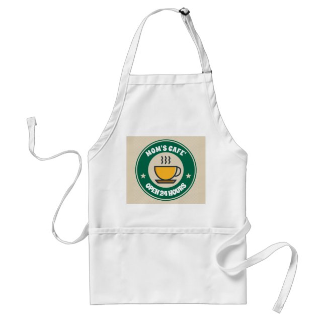 MOM'S CAFE' (COFFEE SHOP) OPEN 24 HOURS APRONS (Front)