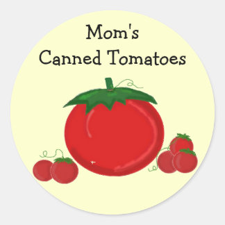 Mom's Canned Tomatoes Classic Round Sticker