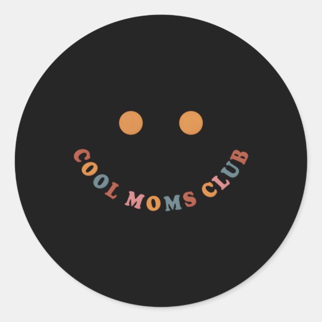 Moms Club Classic Round Sticker (Front)
