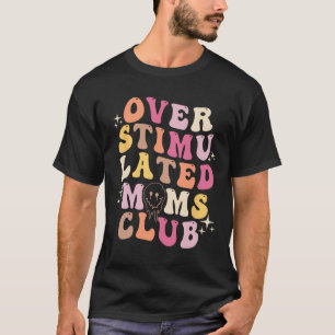 Moms Club Retro Groovy Mothers Day T-Shirt
