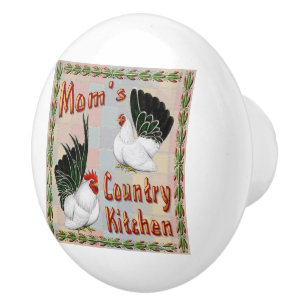 Mom's Country Kitchen Ceramic Knob