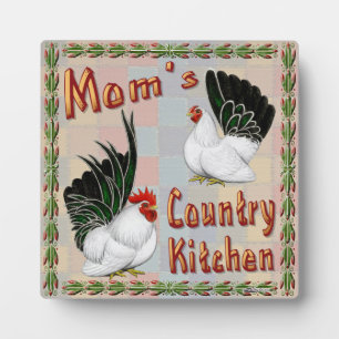 Mom's Country Kitchen Plaque