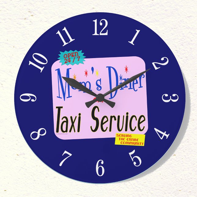 Moms Diner and Taxi Retro Kitchen Clock Numbers (Creator Uploaded)