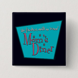 Moms Diner: Breastfeeding 2 Inch Square Button