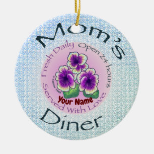 Moms Diner Ceramic Ornament