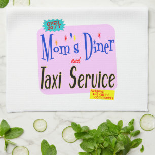 Moms Diner et service de taxi Serviette de cuisine