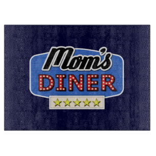 Mom's Diner - Fun Mom Life Kitchen Cutting Board