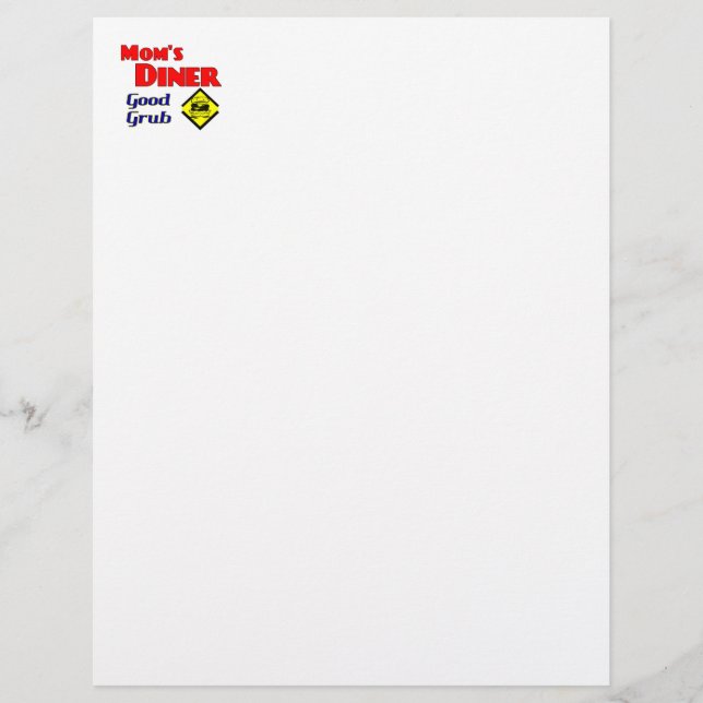 Mom's Diner Good Grub Funny Retro Saying (Front)