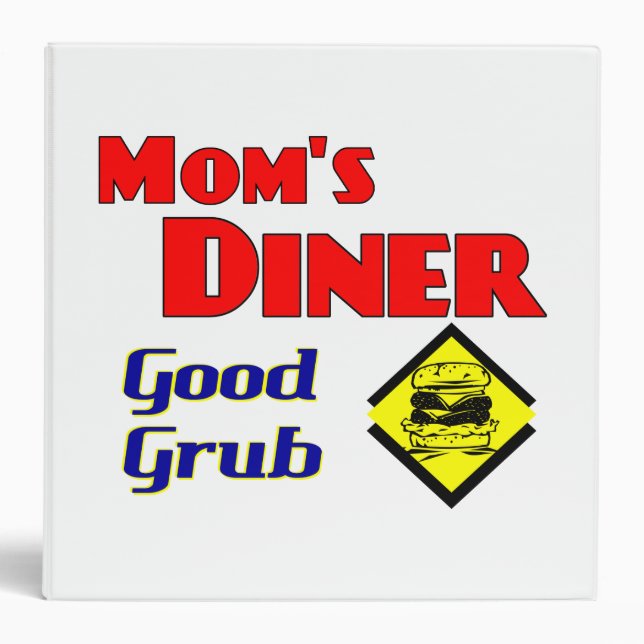 Mom's Diner Good Grub Retro Recipe Binder (Front)