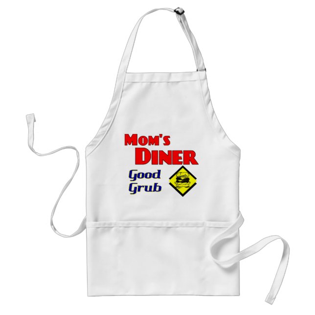 Mom's Diner Good Grub Retro Restaurant Standard Apron (Front)