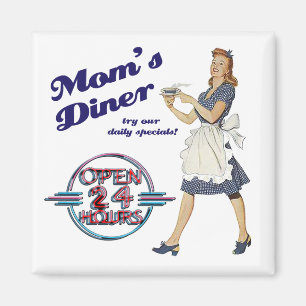 Mom's Diner Magnet