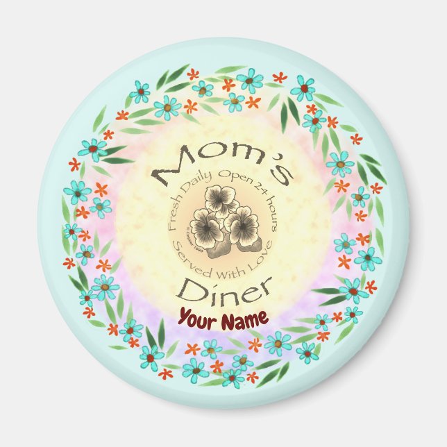 Moms Diner  magnet (Front)