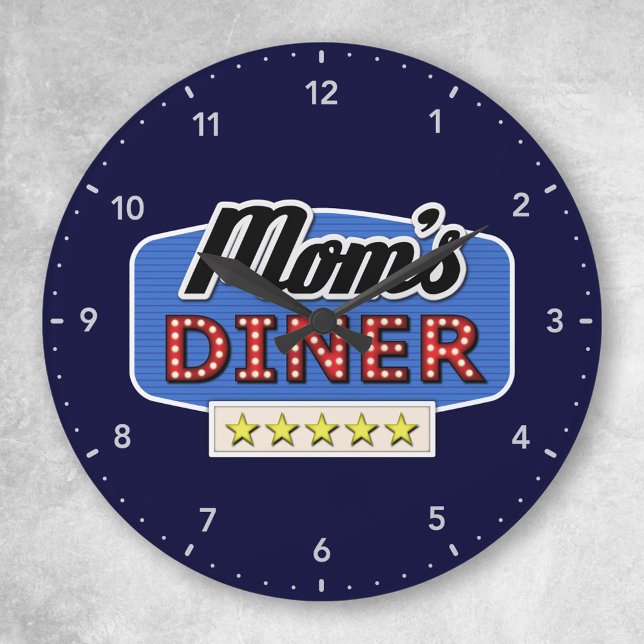 Mom's Diner Sign Large Clock (Creator Uploaded)