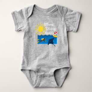 Moms Diving Buddy Design - Baby Jersey Bodysuit