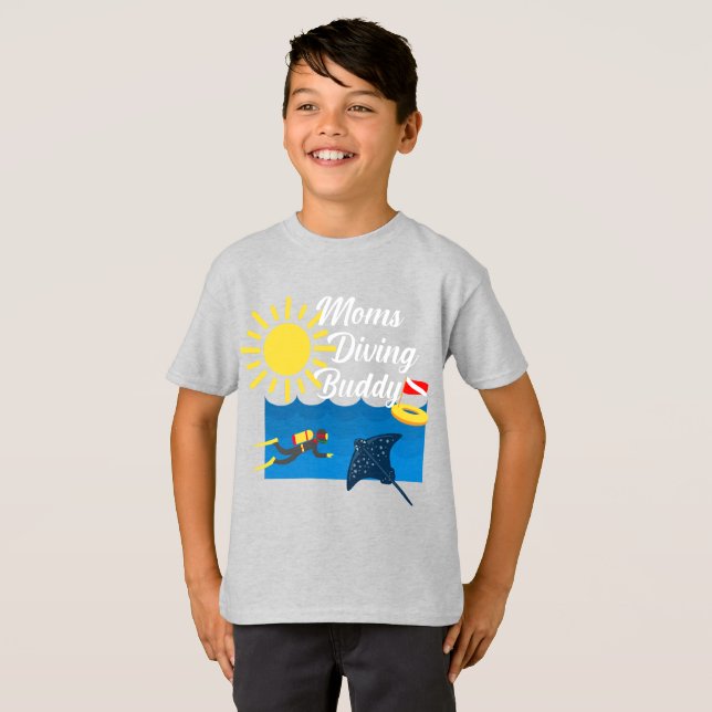 Moms Diving Buddy Design - Kids' Basic T-Shirt (Front Full)