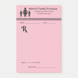 Mom's Family Practice Prescription Pad Post-it Notes