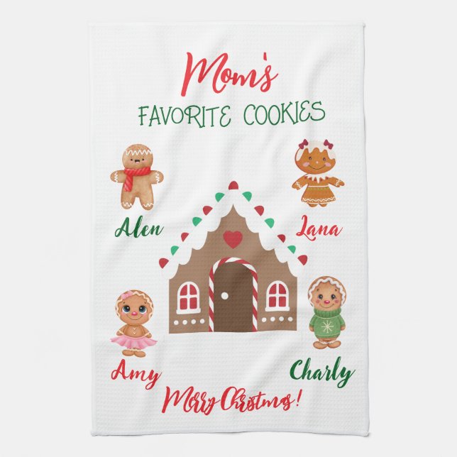 Mom's favourite Cookies Kitchen Towel (Vertical)