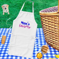 "Mom's favourite" Funny Quote With Blue Pink Text