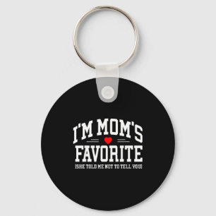 Mom's favourite moms favourite son daughter mother keychain