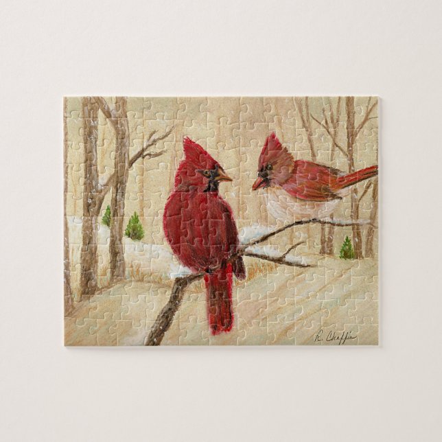 Mom's Favourite Redbirds Jigsaw Puzzle (Horizontal)