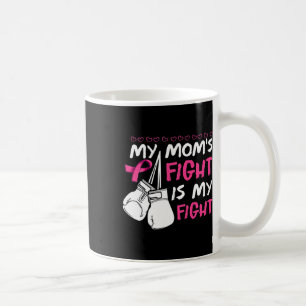 Moms Fight Is My Fight Breast Cancer Awareness  Coffee Mug