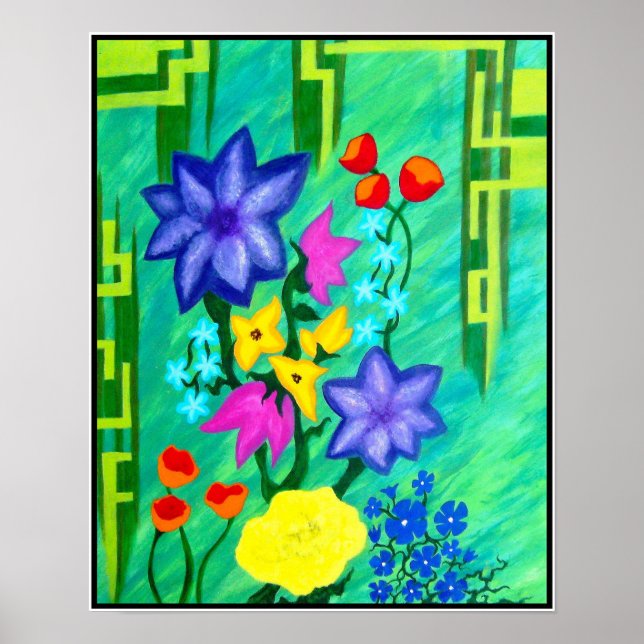 Mom's Flowers Poster (Front)