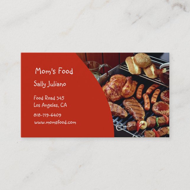 Mom's Food Business Cards (Front)