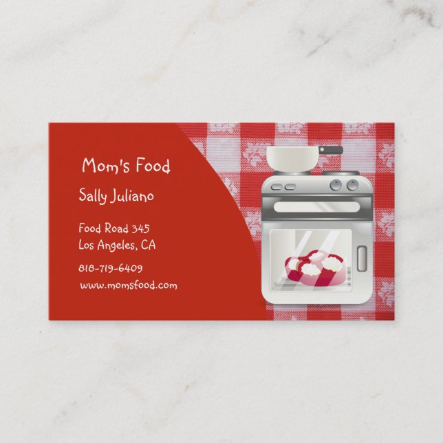 Mom's Food Calling Card (Front)