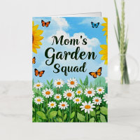 Mom's Garden Squad Sunflowers Daisies Butterflies