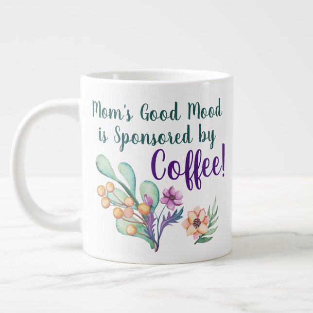 Mom's Good Mood Large Coffee Mug (Left)