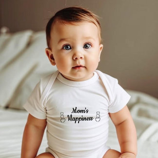 Mom's Happiness. Simple Baby Bodysuit