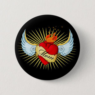 Mom's Heart 2 Inch Round Button