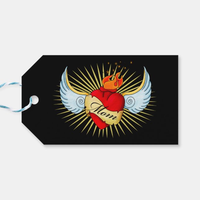Mom's Heart Gift Tags (Back Horizontal)