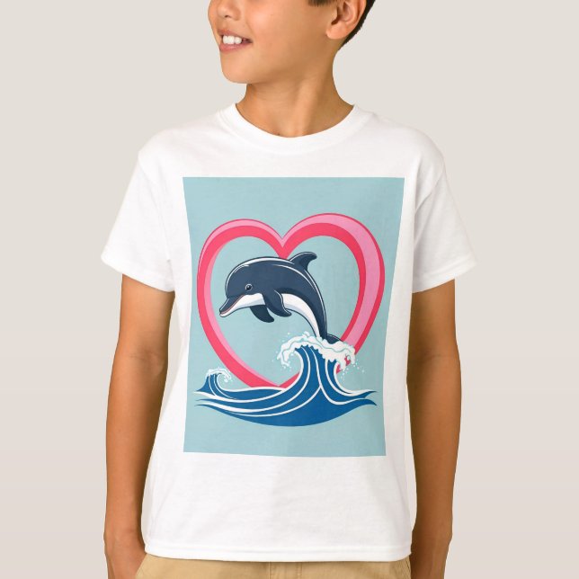 Mom's Heart Spout Whale T-Shirt (Front)