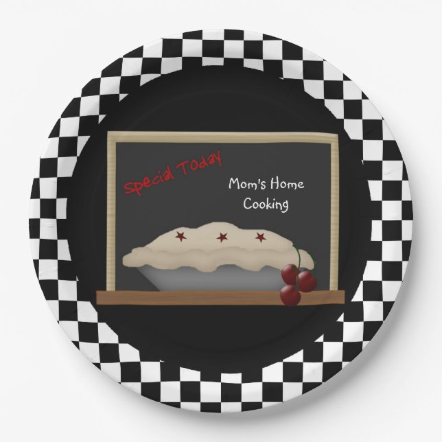 Mom's Home Cooking Paper Plate (Front)