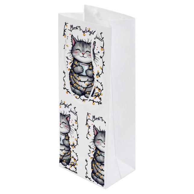Mom's Jingle Juice  Wine Gift Bag (Back Angled)