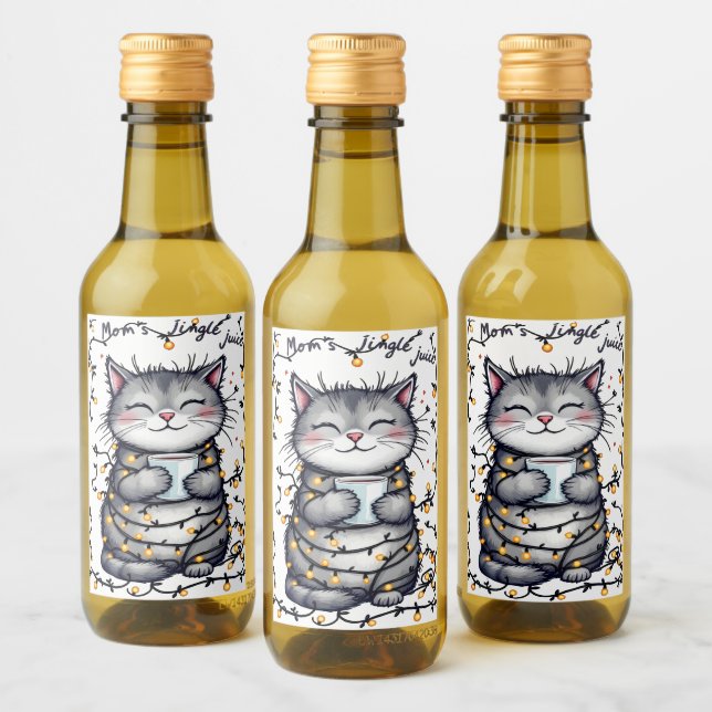 Mom's Jingle Juice  Wine Label (Bottles)