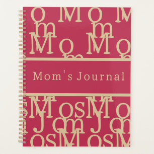 Mom's Journal Magenta Gold Typography Planner