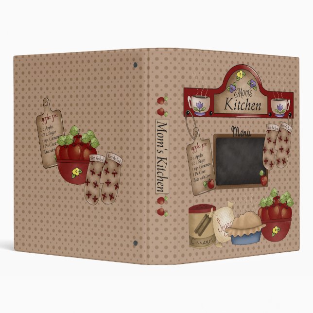 Moms Kitchen #2, 1" (Recipe Binder) Binder (Background)