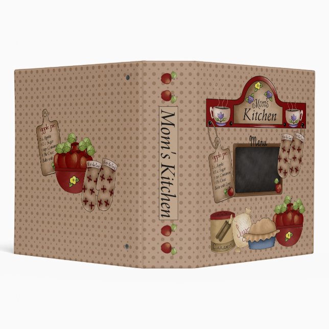 Moms Kitchen #2, 2" (Recipe Binder) Binder (Background)