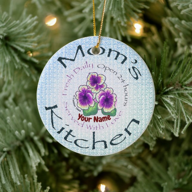 Moms Kitchen Ceramic Ornament (Tree)