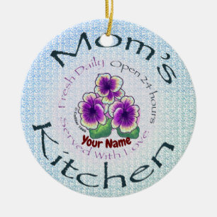 Moms Kitchen Ceramic Ornament