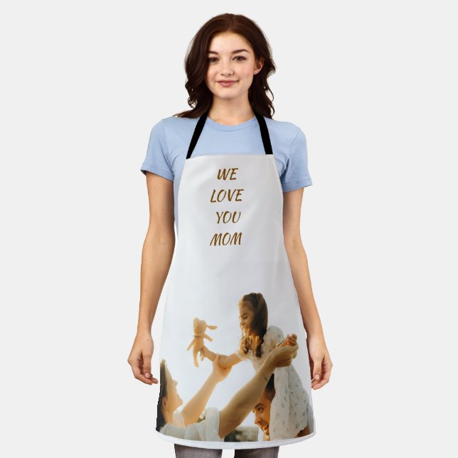 Mom's Kitchen Magic | Personalized Cooking Apron (Worn)