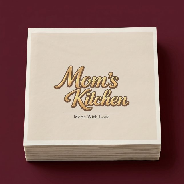Mom's Kitchen Personalized Napkin (Creator Uploaded)
