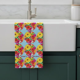Mom's Kitchen Retro Flower Dopamine Decor Towel