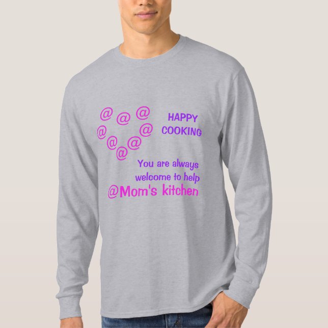 @Mom's Kitchen Valentine Chef T-shirt  (Front)