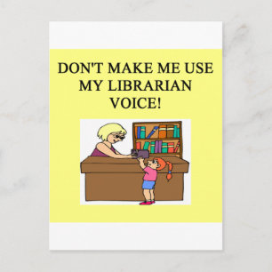 mom's librarian voice postcard