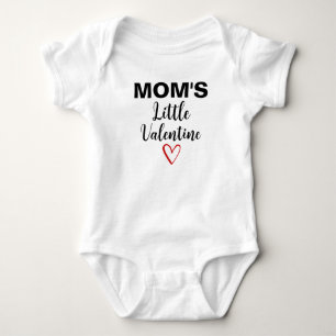 Mom's Little Valentine Baby's First Valentine's  Baby Bodysuit