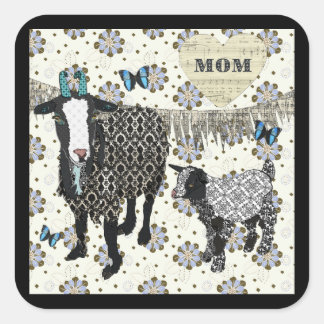 Mom's Love Junebug & Fainting Goat Baby Sticker