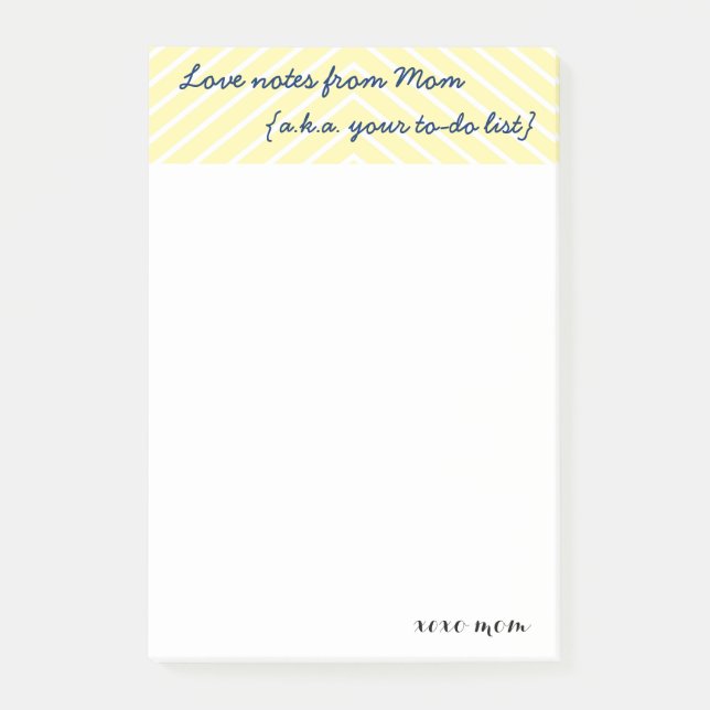 Mom's Love Notes | Your To Do List Reminders (Front)